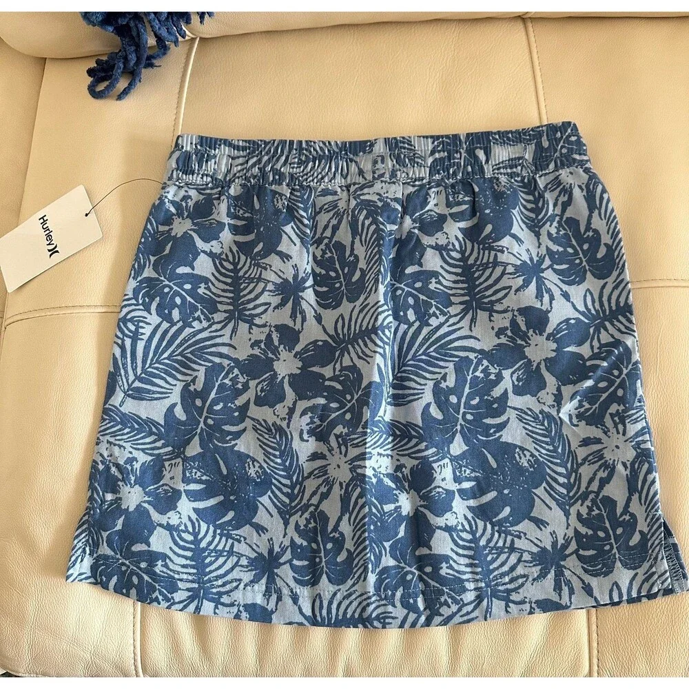 Small girl’s stamped light weight tropical drawstring skirt